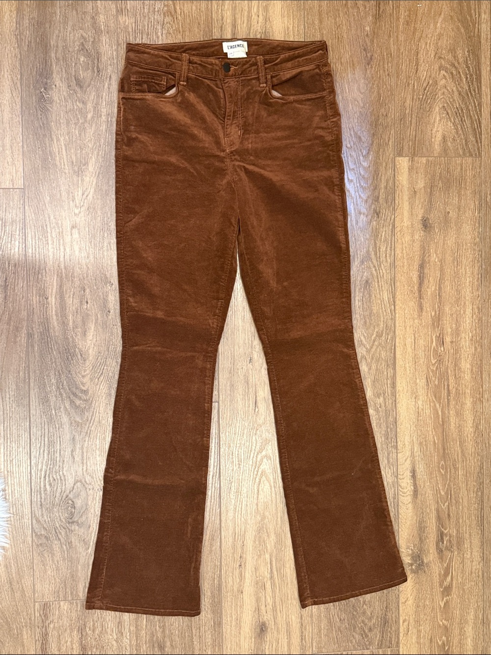 L'AGENCE - Stevie High-Rise Straigh Velvet Jeans